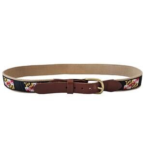 Leather Man Ltd. Maryland Ribbon Belt Leather sz 32 MD Golf Casual Work Basic